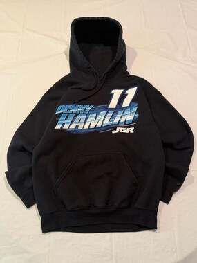 Denny Hamlin #11 Joe Gibbs Racing (JGR) Nascar Graphic Pullover Hoodie